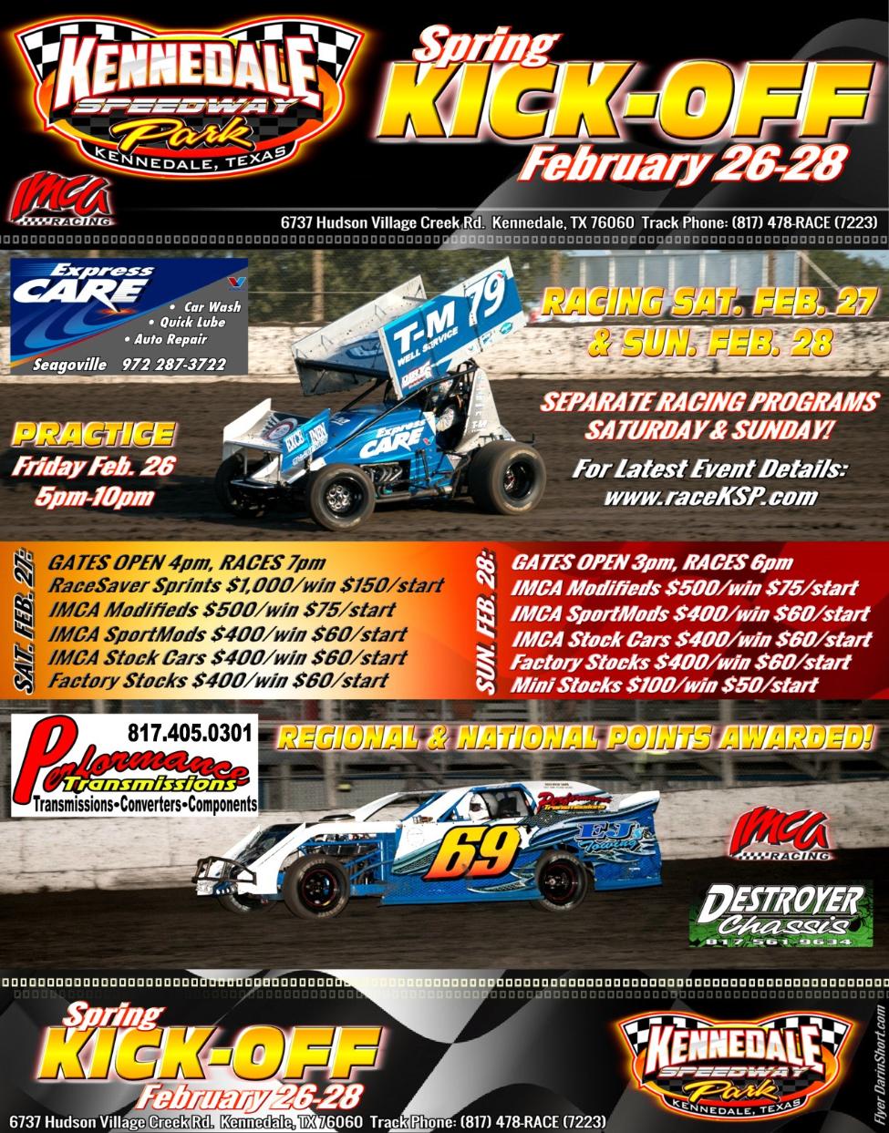 to the online home of Kennedale Speedway Park!